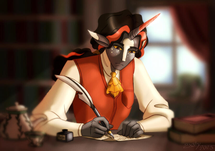 Example of a Scene Background. (Character by Legend-Dr on artfight.net)